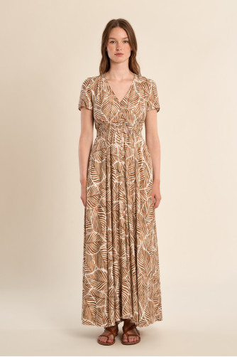 Robe longue, imprimée