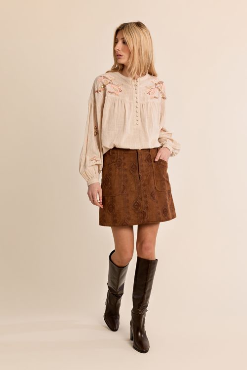 Blouse droite à boutons