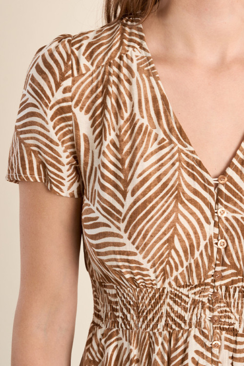 Robe longue, imprimée