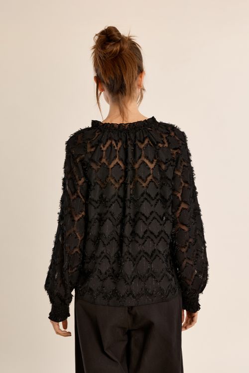 Blusa semitrasparente con scollo a V - Molly Bracken