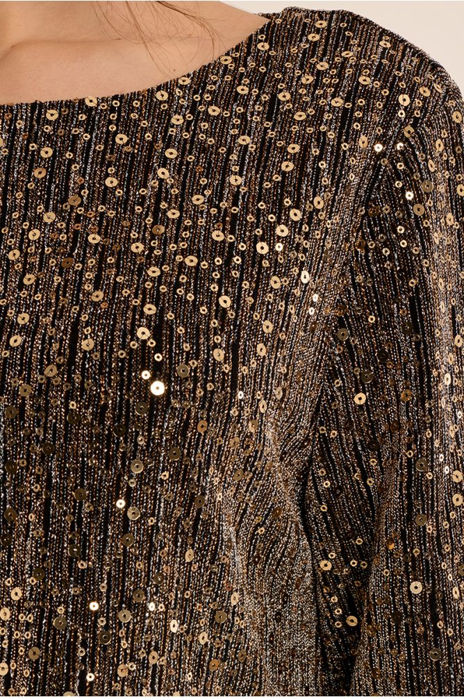Robe courte évasée, ornée de strass