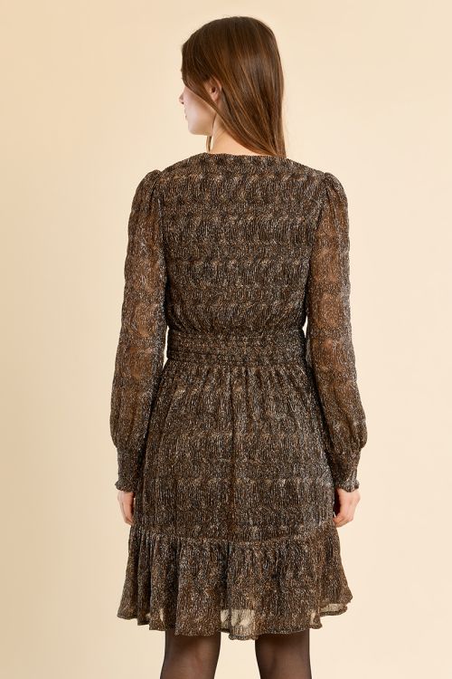 Short dress, semi-transparent sleeves