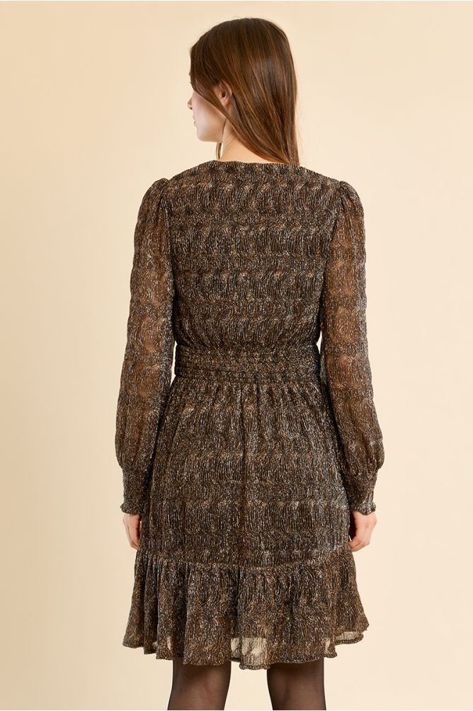 Short dress, semi-transparent sleeves