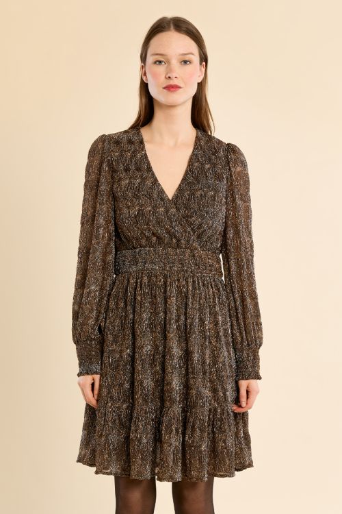 Short dress, semi-transparent sleeves