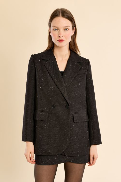 Blazer de manga larga cuello y solapa