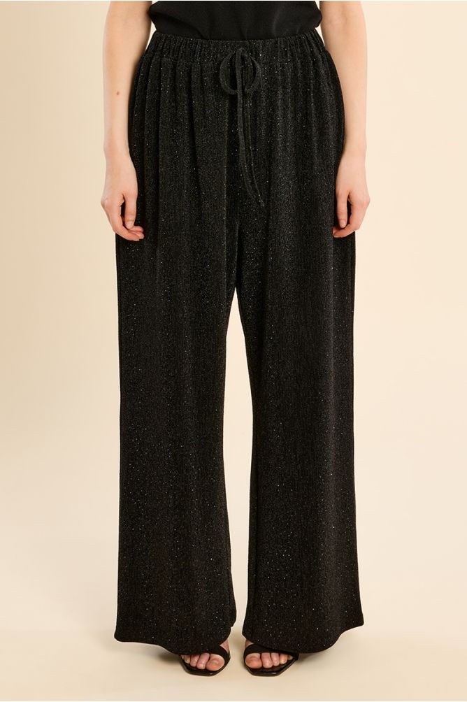 Pantalon évasé, à paillettes