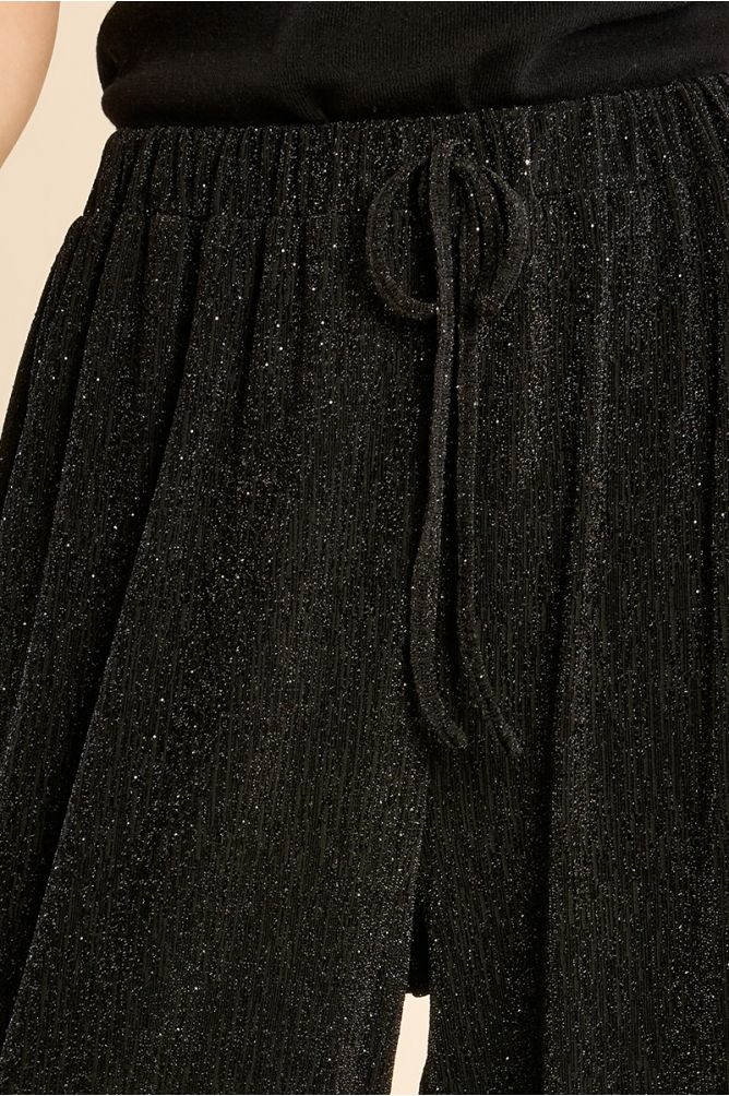 Pantalon évasé, à paillettes