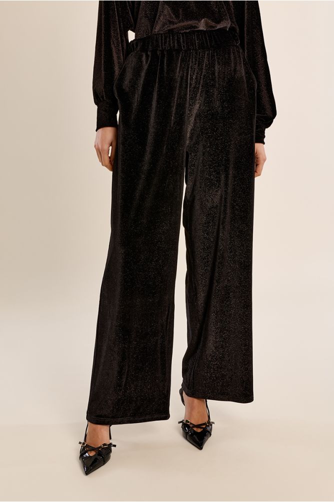 Sequined straight trousers