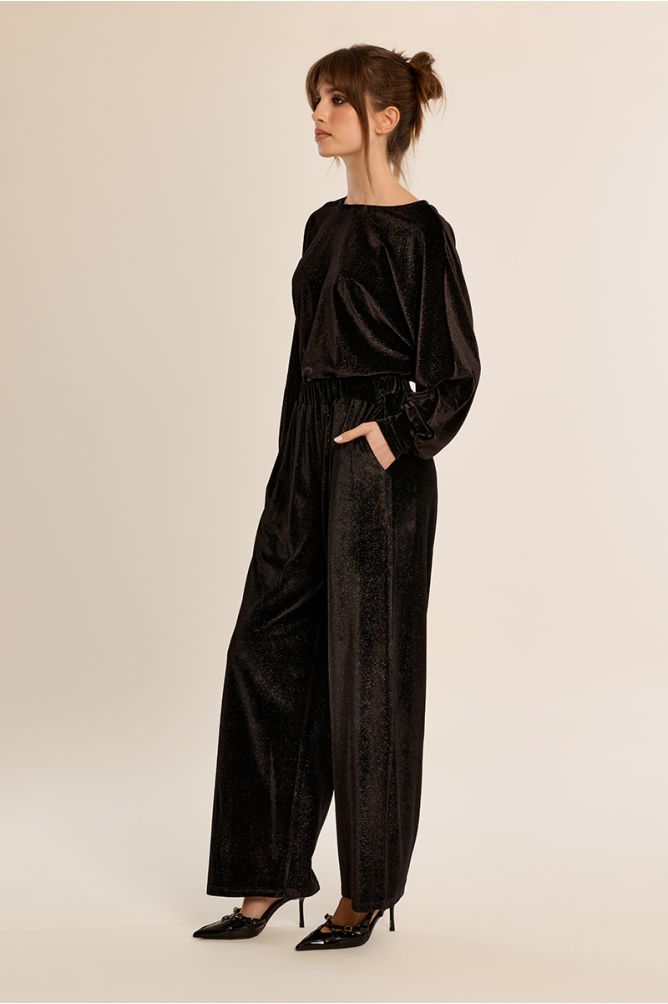 Pantalon droit à paillettes