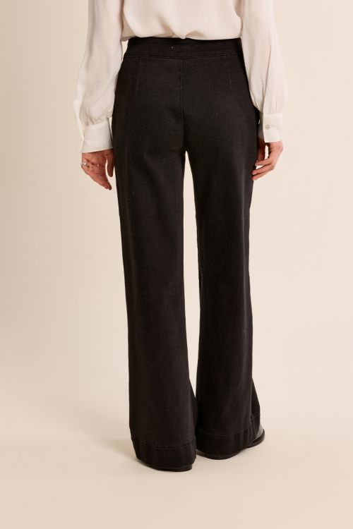 Denim taille haute, droit