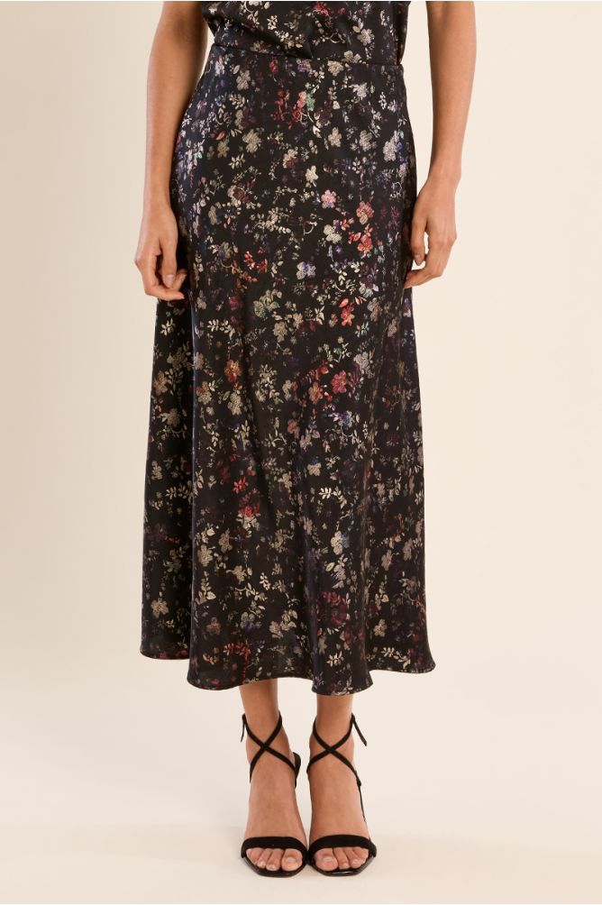 Falda larga estampado floral