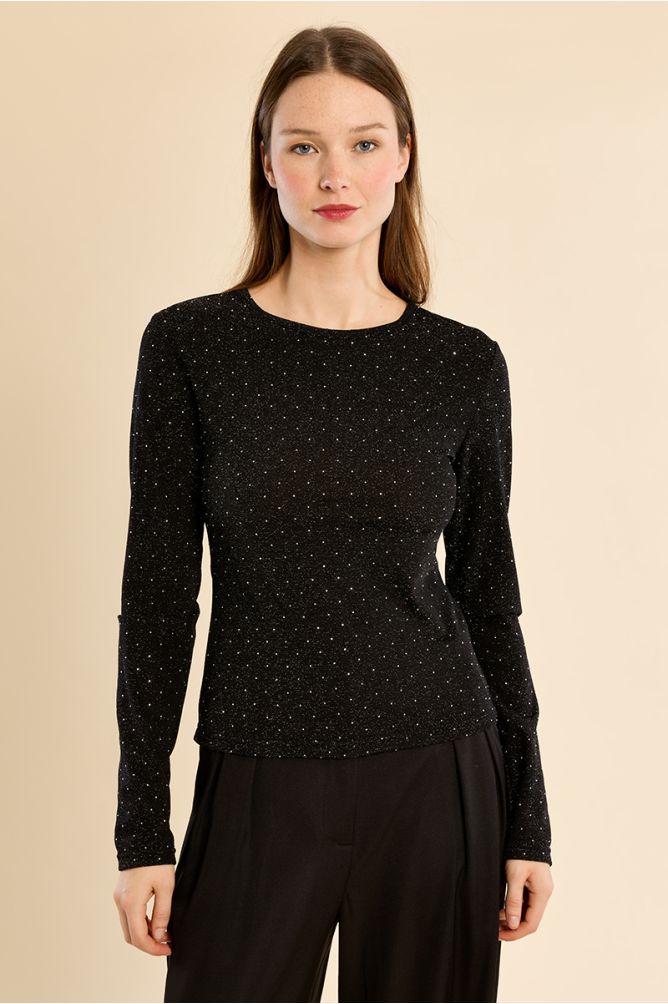 Polka dot long-sleeved top