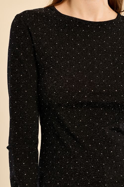 Polka dot long-sleeved top