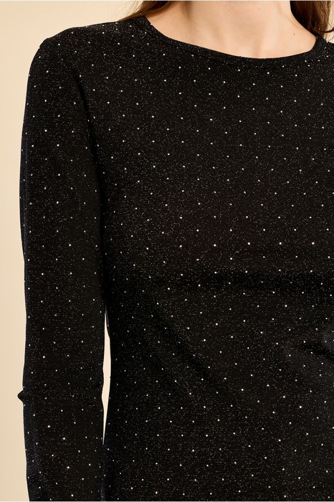 Polka dot long-sleeved top