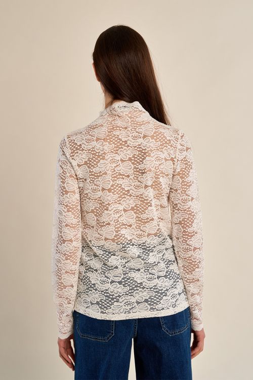Jersey de manga larga de encaje