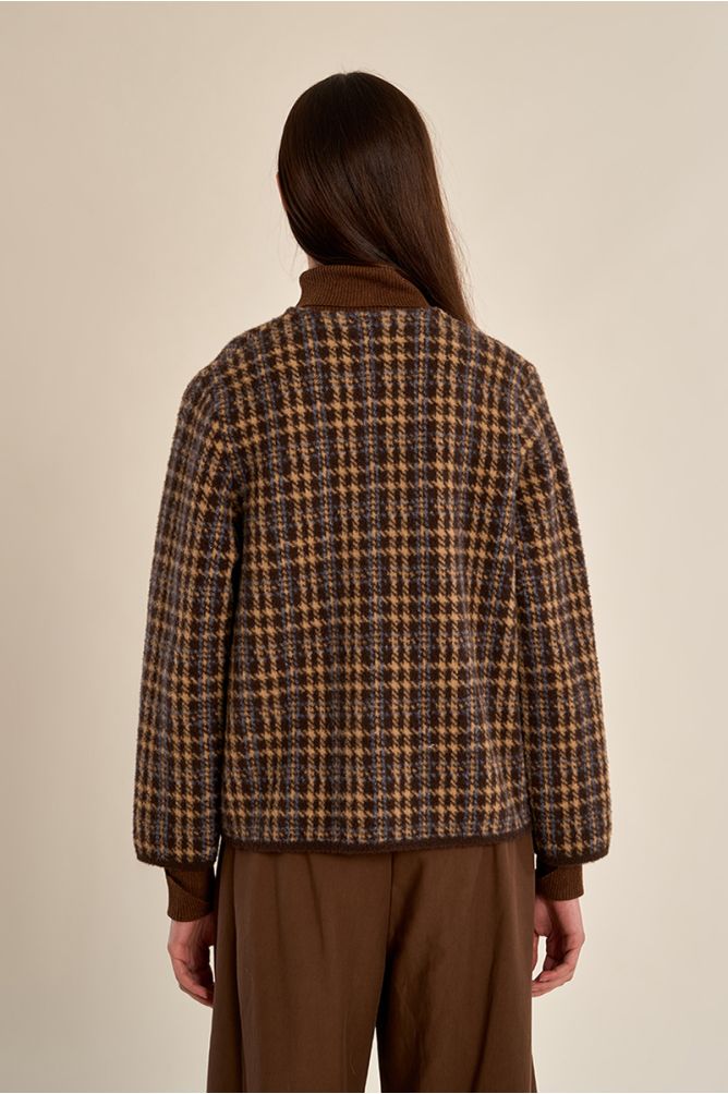 Chaqueta de doble botonadura con estampado