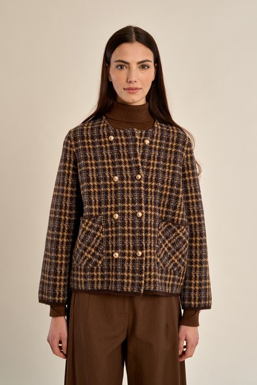 Veste officier à carreaux