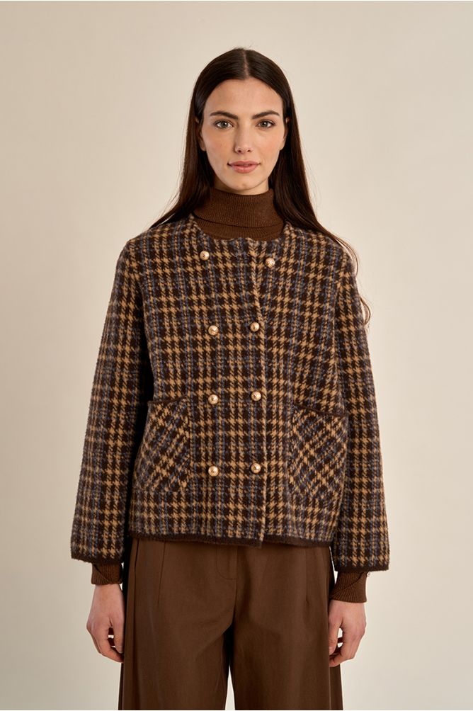 Plaid officer jacket