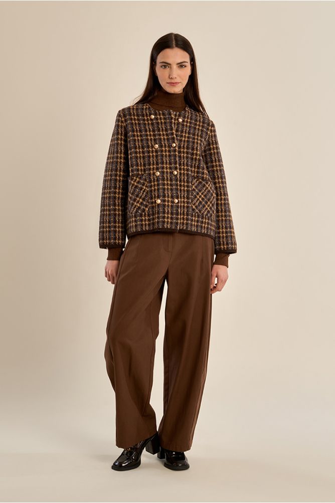 Plaid officer jacket