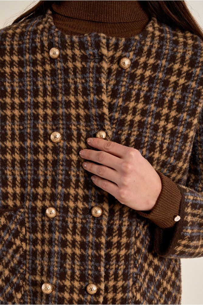 Veste officier à carreaux