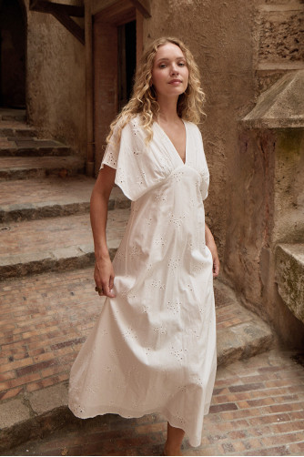 Long embroidered dress