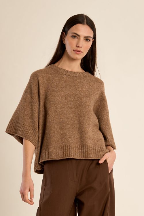 Flared knit sweater