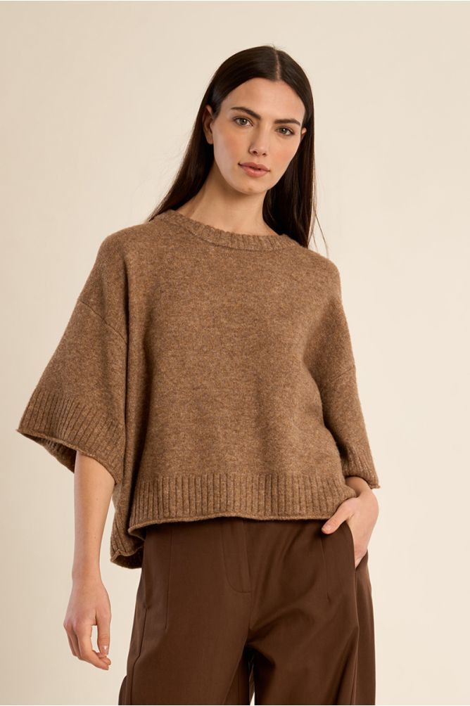 Flared knit sweater