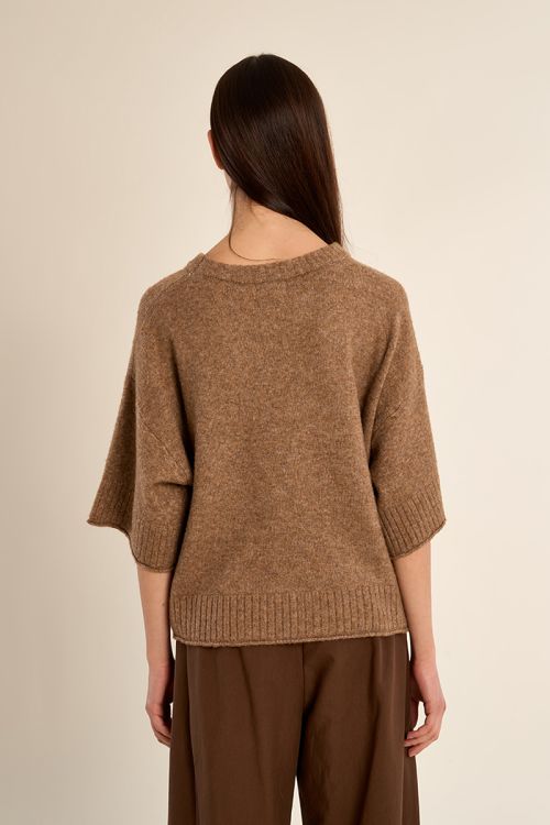 Flared knit sweater