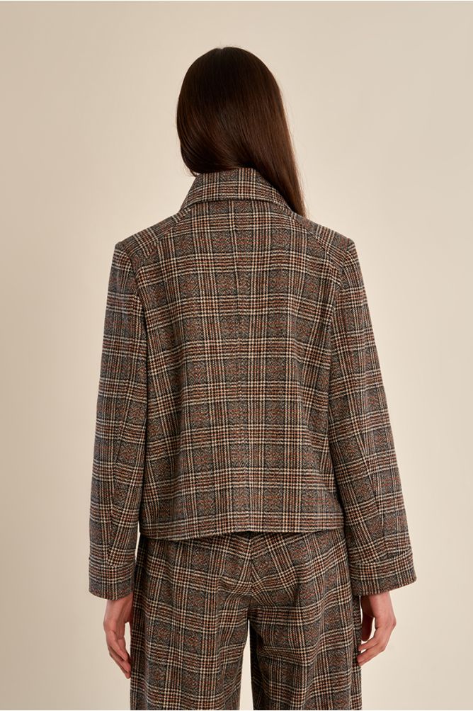 Chaqueta de doble botonadura con estampado
