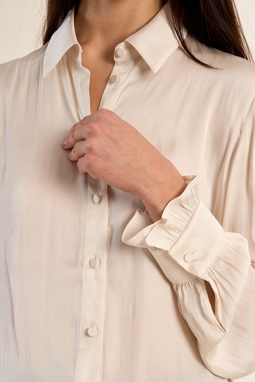 Satin crop shirt