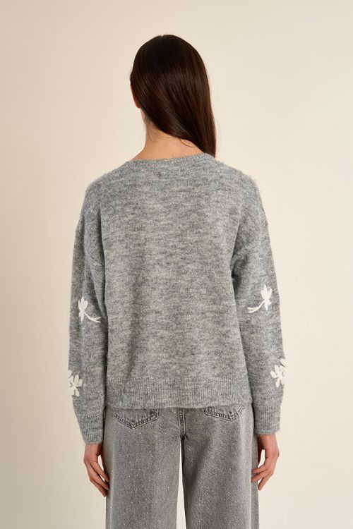 Floral knit cardigan