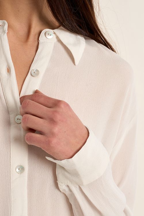 Camisa de manga larga corte recto