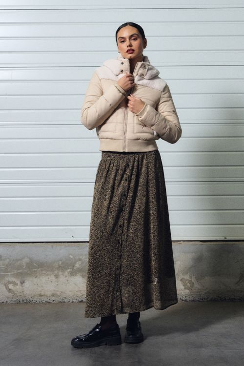 Short down jacket, sheepskin
