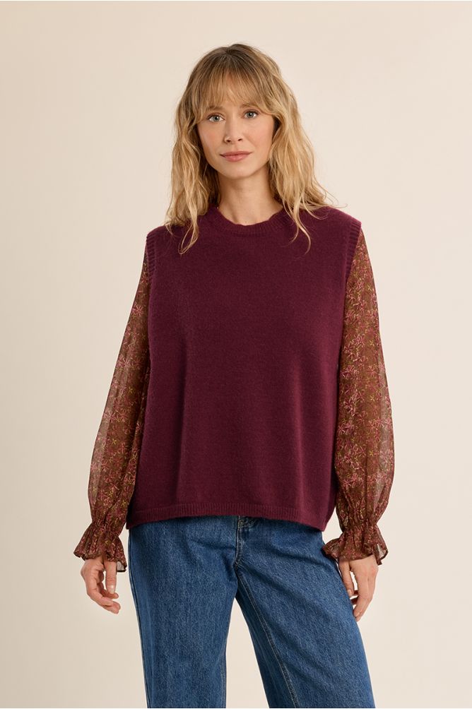 Pull sans manches, dos nu