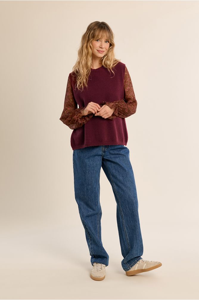 Pull sans manches, dos nu
