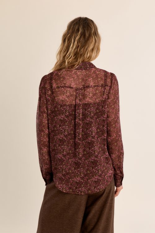 Chemise courte semi-transparente