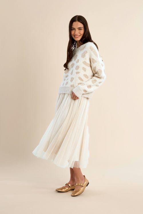 Pull léopard en maille irisée
