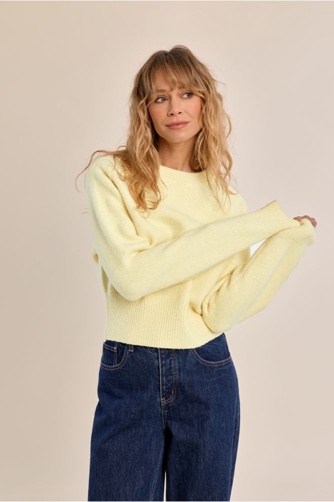 Ribbed crop sweater