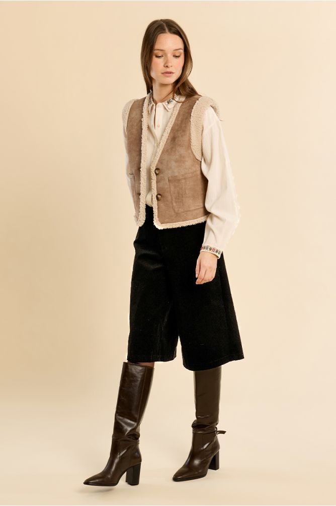 Flared Bermuda shorts