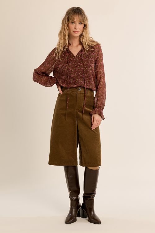 Flared Bermuda shorts