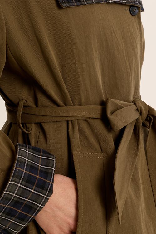 Belted trench coat