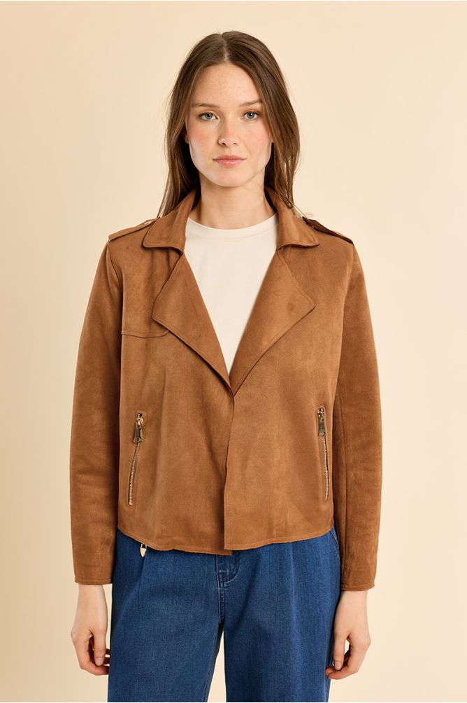 Veste perfecto en suédine