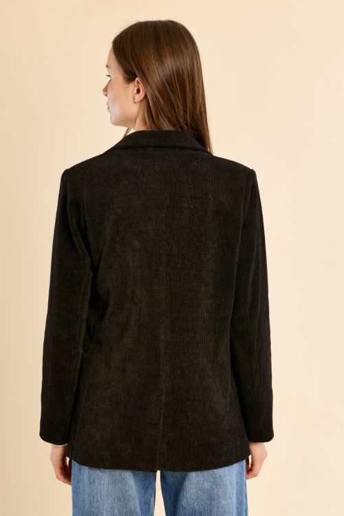 Straight velvet blazer
