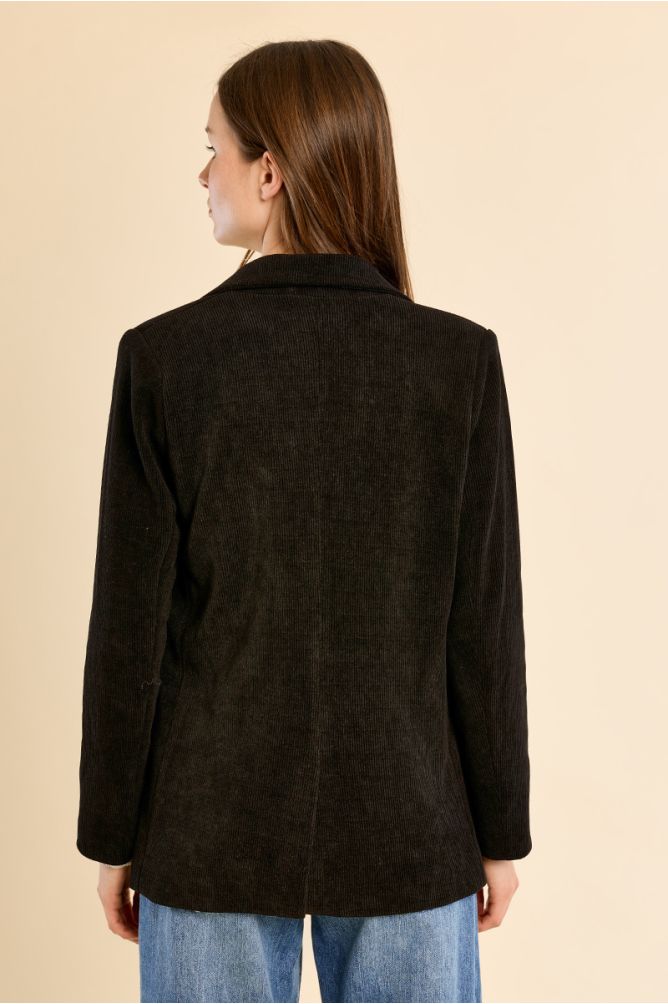 Straight velvet blazer