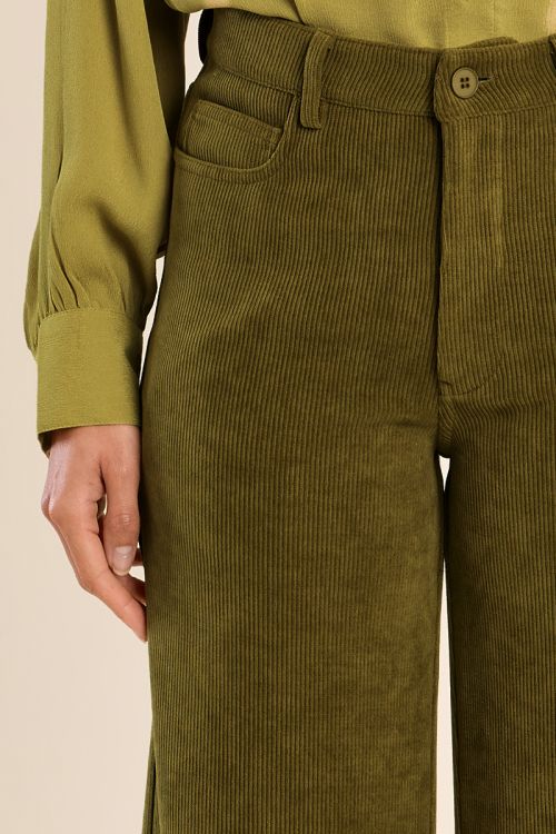 Corduroy flared trousers