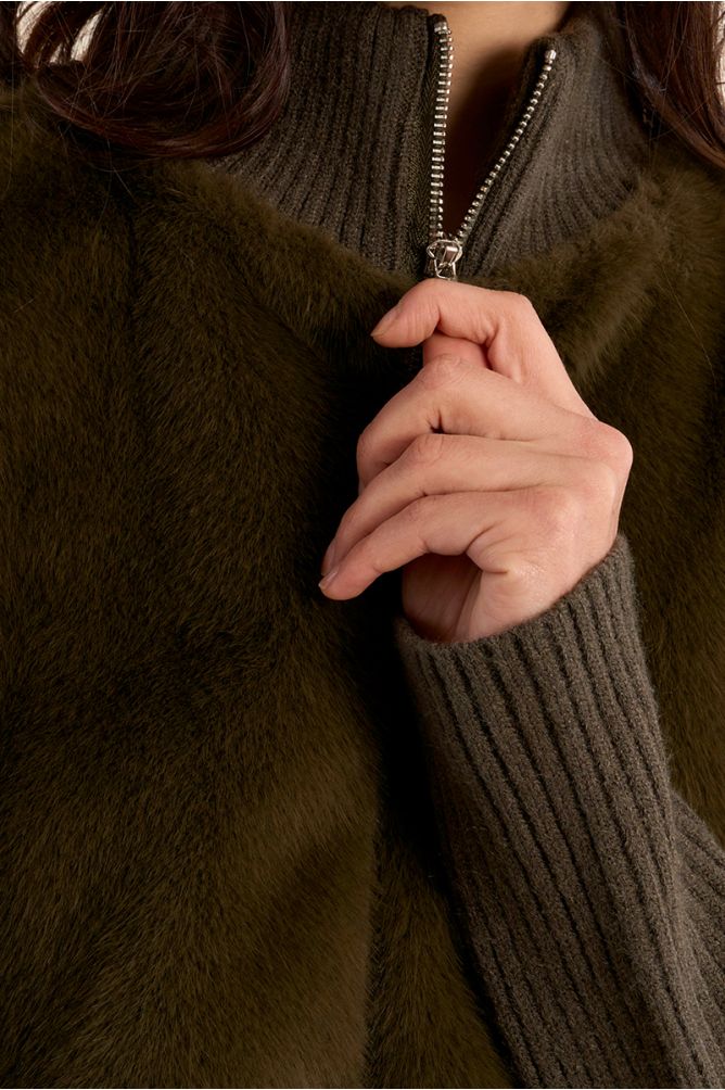 Chaqueta de manga larga de peluche