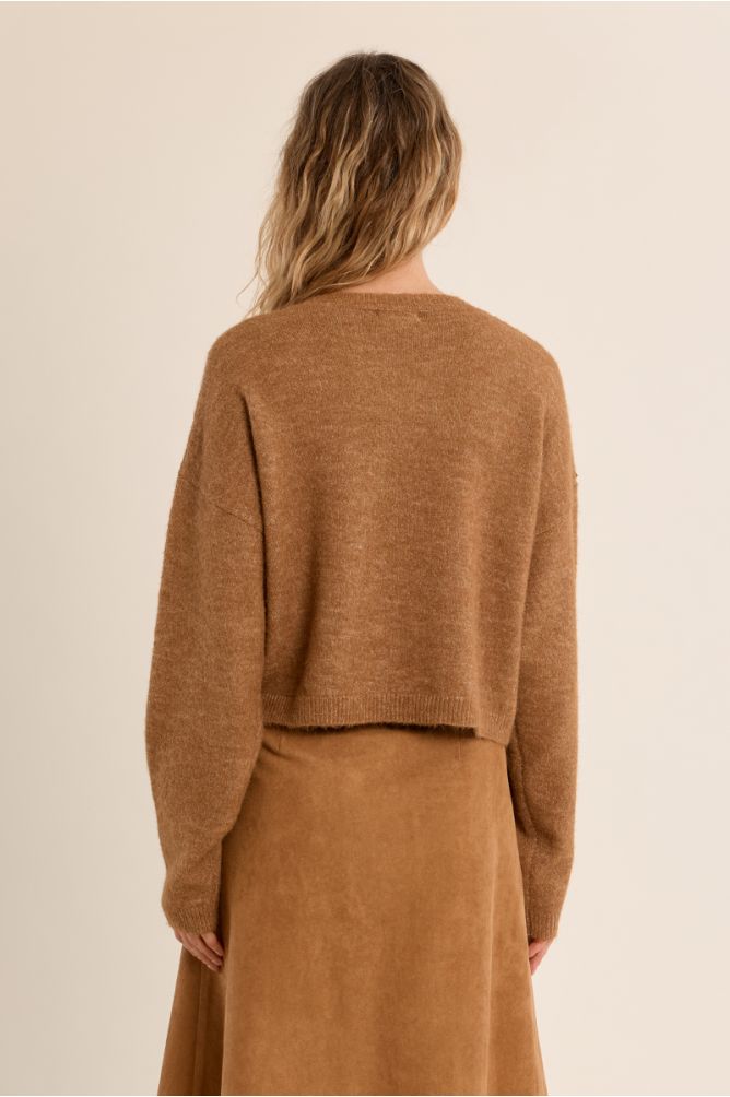 Pull frangé à strass