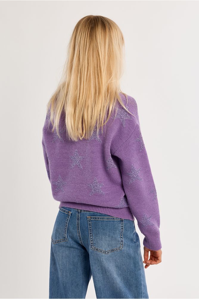 Pull en maille à motifs étoiles
