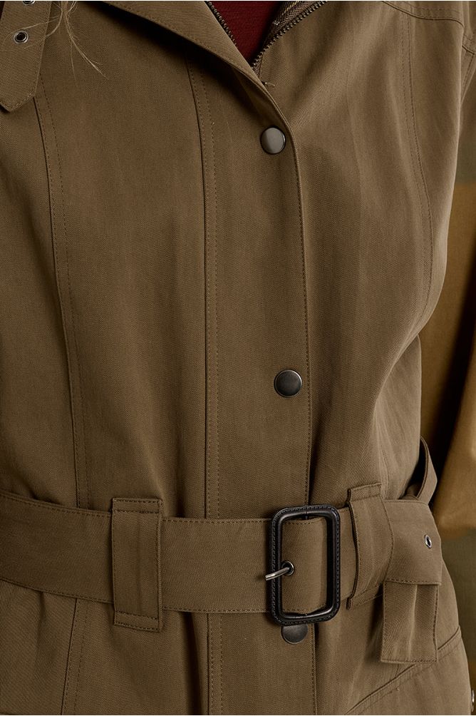 Parka ceinturée en coton