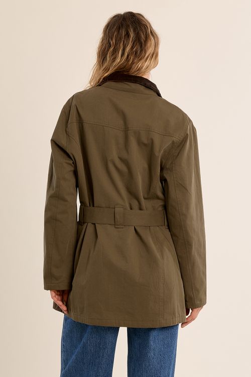 Parka ceinturée en coton